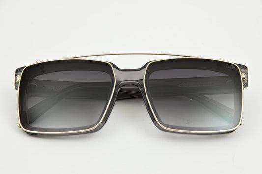 Andy Wolf | Clip On AW 05 | Argento Lenti Blu sfumate