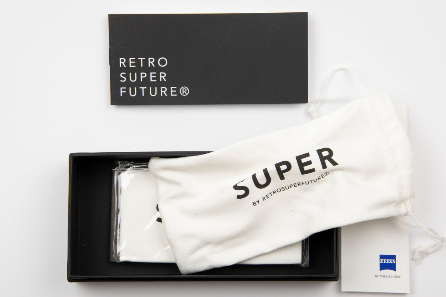 Super by Retrosuperfuture | Terrazzo | Nero Opaco e Grigio Bomboletta - OTTICA SICOLI