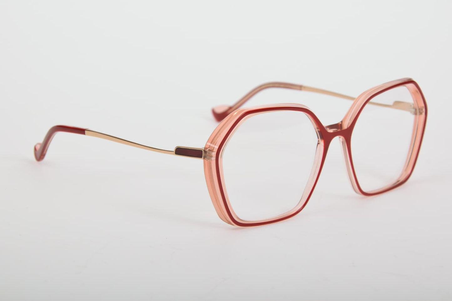 Caroline Abram | Ivy 760 | Rosa Trasparente e bordeaux