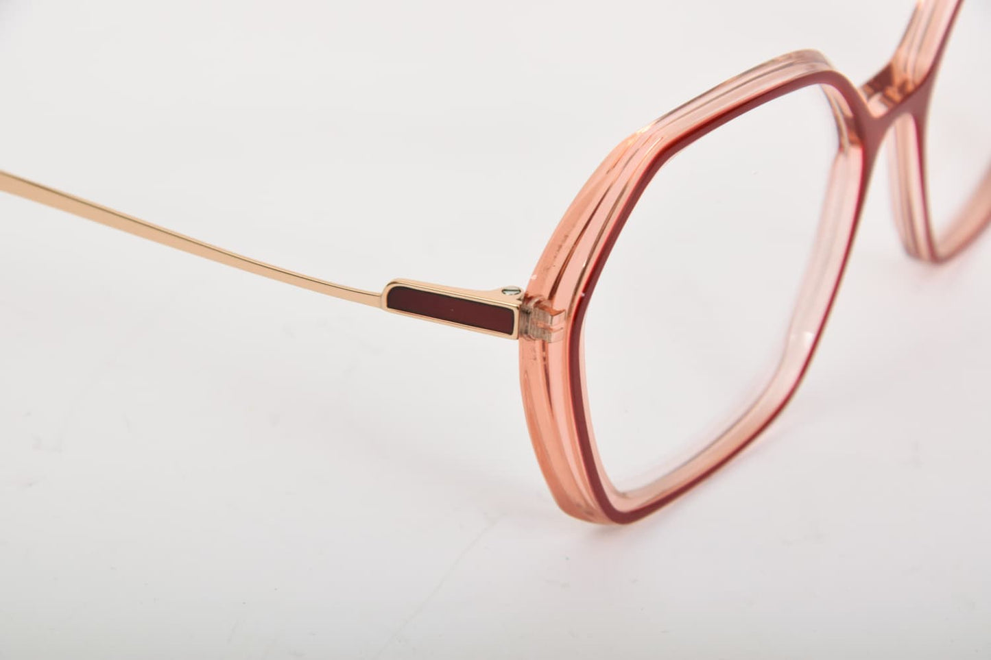Caroline Abram | Ivy 760 | Rosa Trasparente e bordeaux