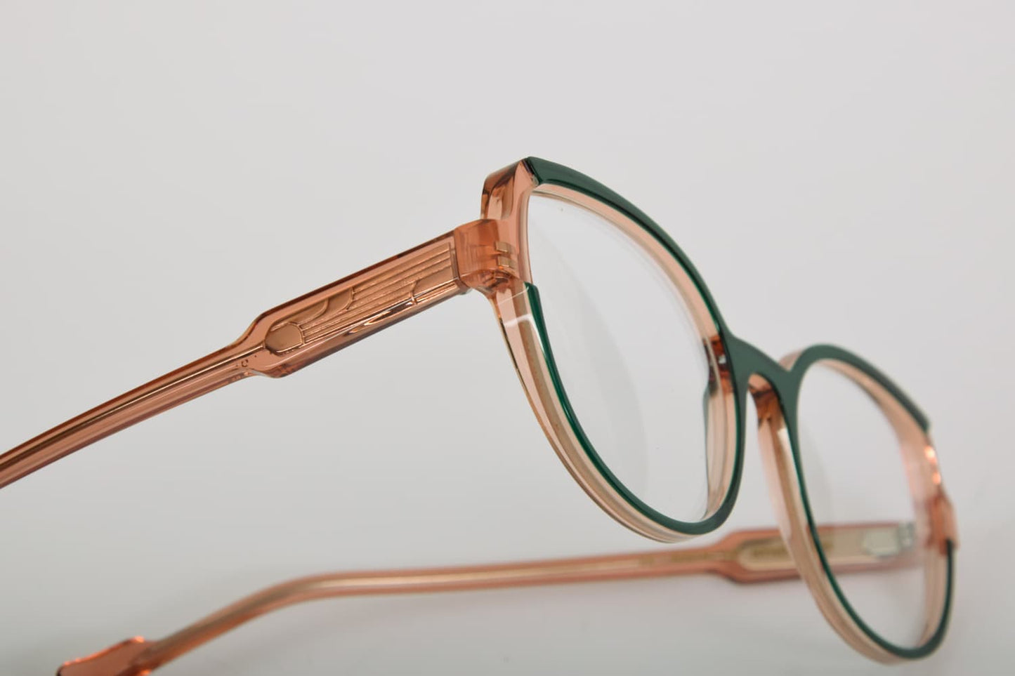 Caroline Abram | Hyda 751 | Rosa Trasparente e Verde
