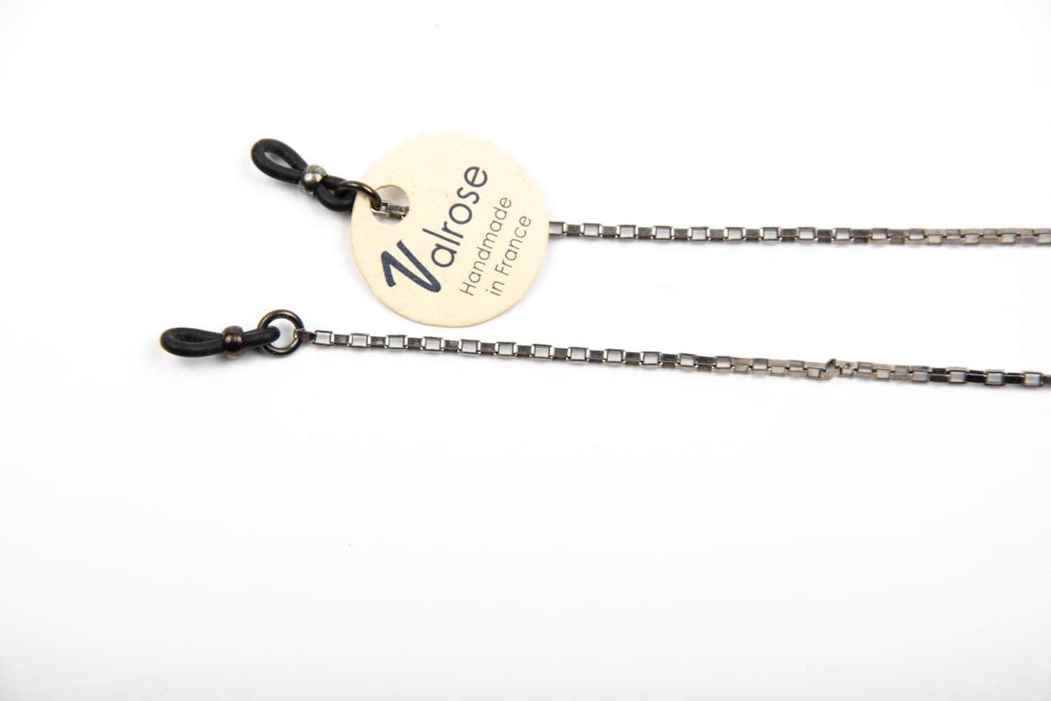 Catena Portacchiali Con Perline Nere E Argento: Cinturino Elegante Per Occhiali Da Vista E Da Sole Donna