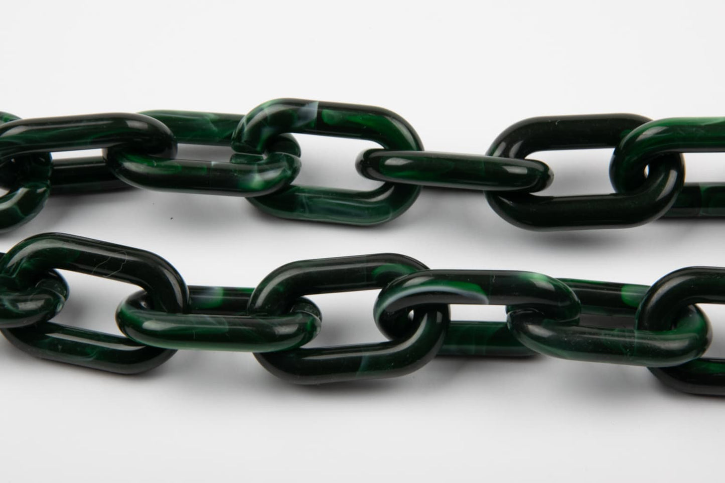 Catenella Kaleos | Ovali di Resina | Verde Scuro