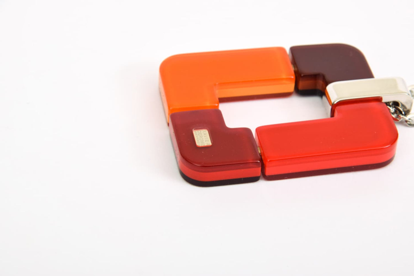 Xavier Derome Collana Portaocchiali Marrone e Arancio