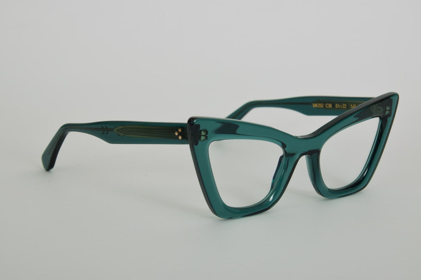 Occhiali da Vista a Gatto Donna Particolari: Occhiali da Vista Monokol MK252 verde petrolio