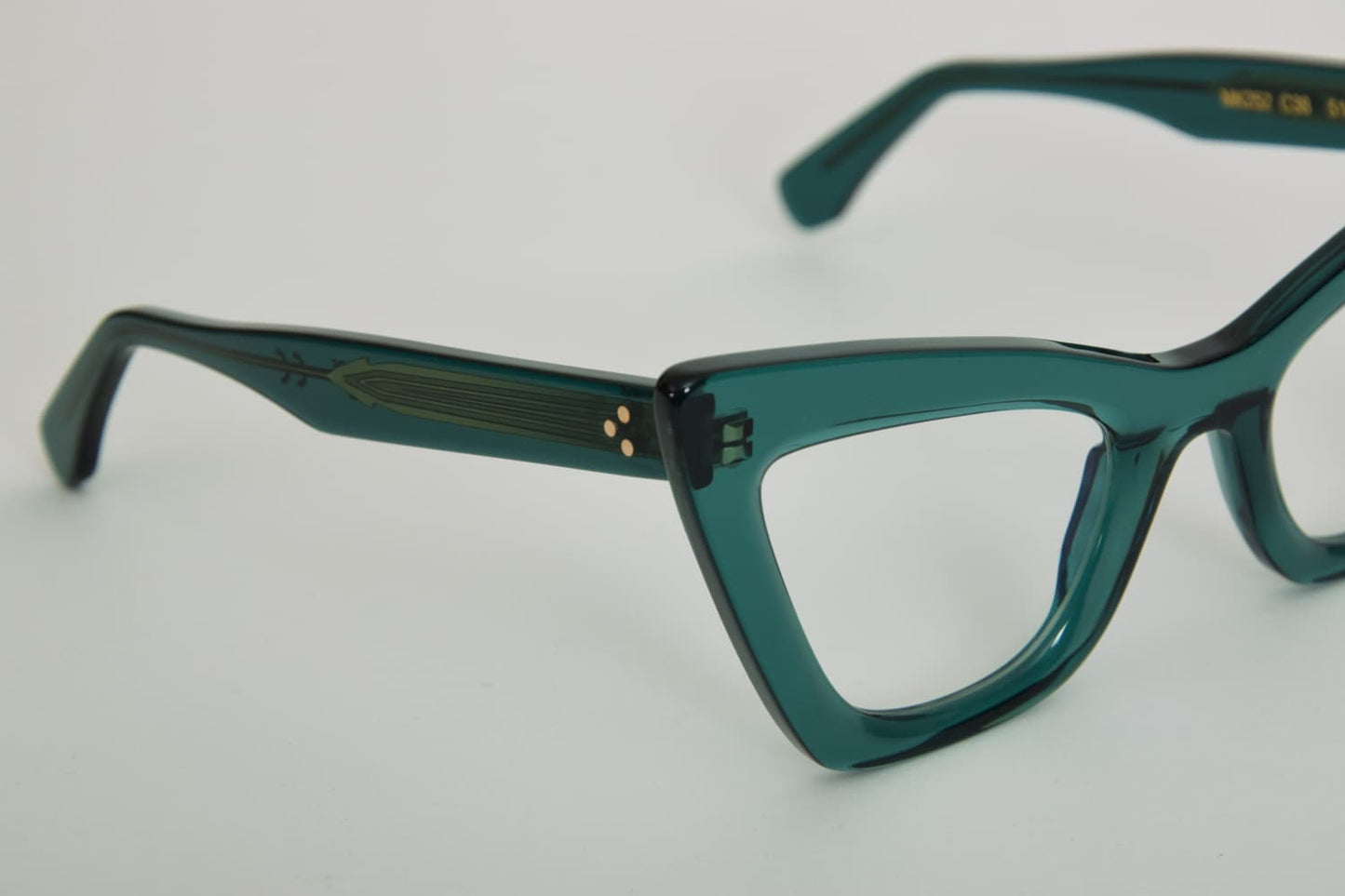 Occhiali da Vista a Gatto Donna Particolari: Occhiali da Vista Monokol MK252 verde petrolio
