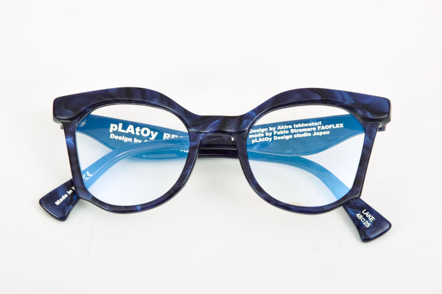 Occhiali da Vista Platoy Recty Blu Marmo