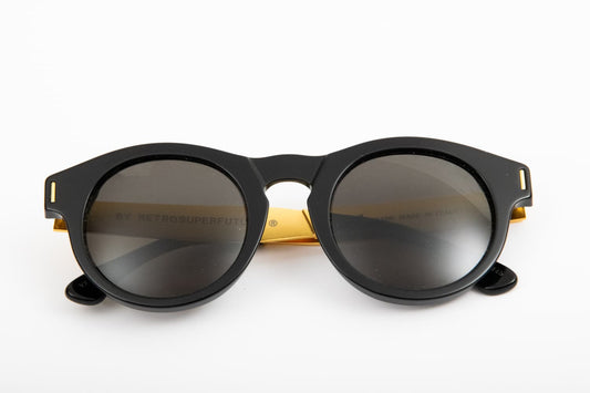 Super by Retrosuperfuture | Francis | Nero e Oro - OTTICA SICOLI