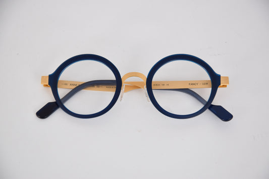 Occhiali da Vista Uomo Donna Anne et Valentin Fancy Blu e Oro