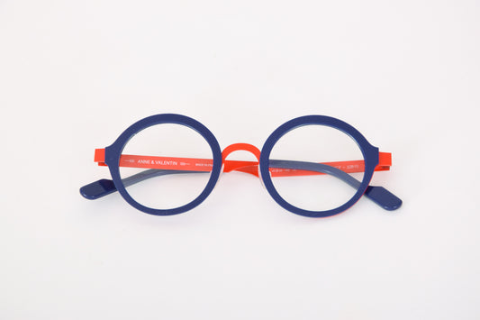 Occhiali da Vista Tondi Unisex Blu e Rossi - Anne et Valentin Fancy