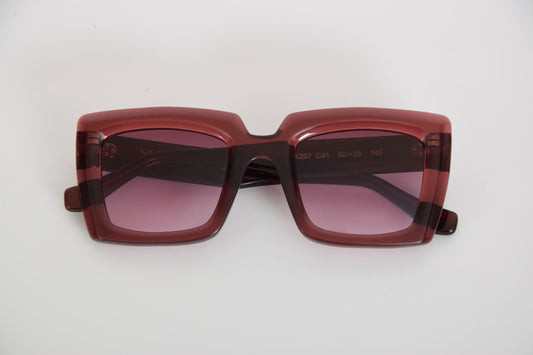Occhiali da Sole Monokol MK257 bordeaux trasparente - Occhiali da Sole Donna Quadrati